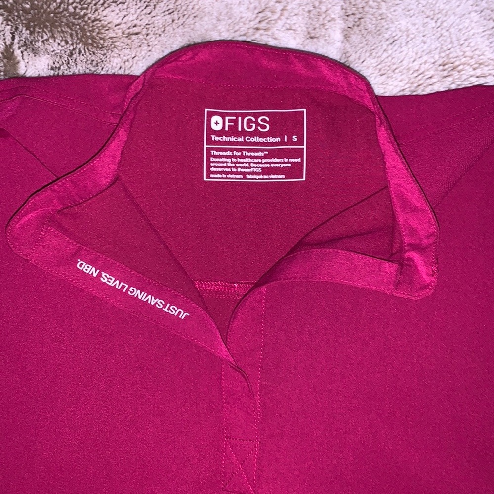 Dark Magenta Rafaela Oversized Scrub Top